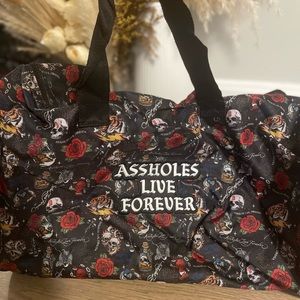 NWOT A**holes Live Forever Duffle-bag & Bandana